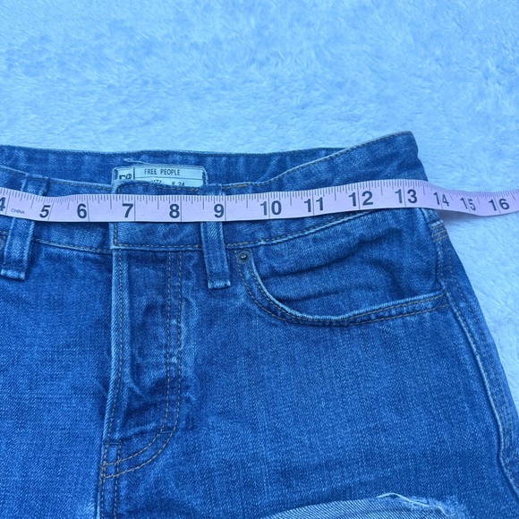 Free People Button Fly High Rise Shorts - Picture 5 of 7